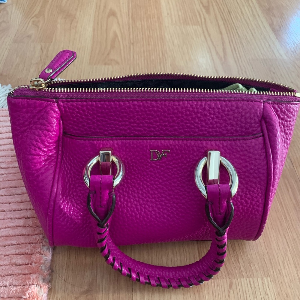 Hot pink/purple DVF purse-small